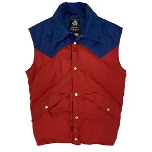 Vintage 70's Alpine Designs Down Filled Color Block Puffer Vest Women's Size XS?